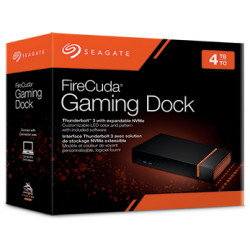 Seagate FireCuda Gaming Dock STJF4000400 - Station d'accueil - Thunderbolt 3 - DP - HDD 4 To - GigE - Mondial