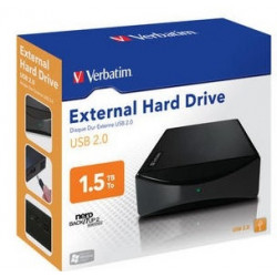 Verbatim External Hard Drive - Disque dur - 1.5 To - externe (de bureau) - 3.5" - USB 2.0 - Noir acier
