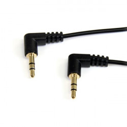 StarTech.com Câble audio stéréo Slim 3,5 mm à angle droit de 30 cm - M/M - Câble audio - mini jack stéréo mâle pour mini jack s