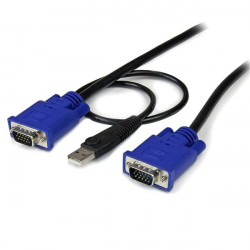 StarTech.com Câble pour Switch KVM VGA avec USB 2 en 1 - 3m - Câble vidéo / USB - USB, HD-15 (VGA) (M) pour HD-15 (VGA) (M) - 3