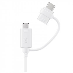 Samsung EP-DG930 - Câble USB - USB (M) pour Micro-USB de type B, USB-C (M) - USB 2.0 - 1.5 m - blanc