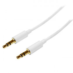 StarTech.com Câble Audio Stéréo Mini-Jack 3.5mm Slim de 1 m M/M -  Cordon Audio Jack - Câble pour Casque - 2x 3.5mm Mini-Jack (