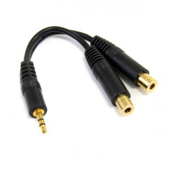 StarTech.com Cable repartiteur stereo de 15 cm - Mini-jack 3,5 mm male vers 2x mini-jack 3,5 mm femelle - Répartiteur audio - m