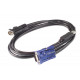 APC - Câble vidéo / USB - USB, HD-15 (VGA) (M) pour HD-15 (VGA) (M) - 7.6 m - pour APC 16 Port Multi-Platform Analog KVM, 8 Por
