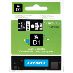 DYMO D1 - Auto-adhésif - blanc sur noir - Rouleau (1,2 cm x 7 m) 1 rouleau(x) bande d'étiquettes - pour LabelMANAGER 100, 160,