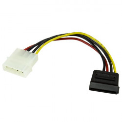 StarTech.com Câble adaptateur d'alimentation LP4 vers SATA de 15 cm - Convertisseur Molex mâle vers SATA Power femelle - Câble