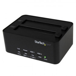 StarTech.com Duplicateur et effaceur USB 3.0 pour disque dur SATA - Cloneur autonome pour HDD / SSD de 2,5"/3,5" (SATDOCK2REU