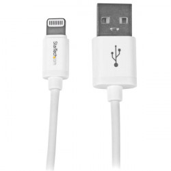 StarTech.com Câble Apple® Lightning vers USB de 1 m pour iPhone, iPod, iPad - Cordon de synchronisation Lightning - Blanc - Câb