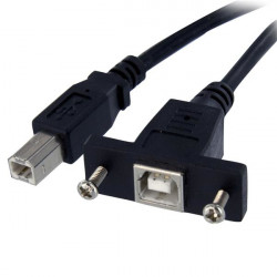 StarTech.com Cable USB 30 cm monte sur panneau B vers B - F/M - Câble USB - USB type B (F) pour USB type B (M) - USB 2.0 - 30 c