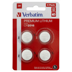Verbatim - Batterie 4 x CR2016 - Li
