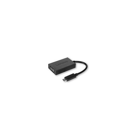 Lenovo USB C to VGA Plus Power Adapter - Adaptateur vidéo externe - USB-C - VGA - pour 100e Chromebook, Miix 720-12, Thinkpad 1