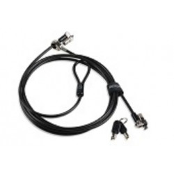 Kensington MicroSaver 2.0 Twin Head - Câble de sécurité - 2.5 m - pour ThinkCentre M75q Gen 2, M75t Gen 2, M90q Gen 2, ThinkEdg