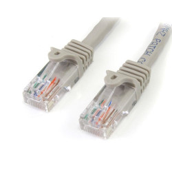 StarTech.com Câble Ethernet 5 m - RJ45 Cat5e - Câble réseau sans accroc - UTP - Cordon patch - Catégorie 5e - Gris - Cordon de 