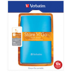 Verbatim Store 'n' Go Portable - Disque dur - 1 To - externe - USB 3.0 - bleu des Caraïbes