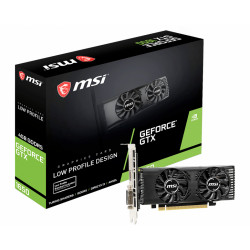 MSI GeForce GTX 1650 4GT LP - Carte graphique - GF GTX 1650 - 4 Go GDDR5 - PCIe 3.0 x16 profil bas - DVI, HDMI