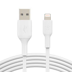Belkin BOOST CHARGE - Câble Lightning - Lightning mâle pour USB mâle - 1 m - blanc (pack de 2) - pour Apple iPad/iPhone/iPod (L