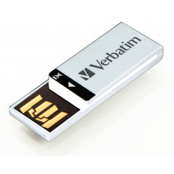 Verbatim Store 'n' Go Clip-it - Clé USB - 4 Go - USB 2.0 - blanc piano