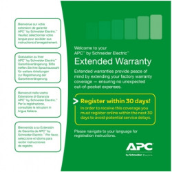 APC Extended Warranty - Contrat de maintenance prolongé - pièces (pour UPS jusqu'à 1 kVA) - 1 année - expédition - temps de rép