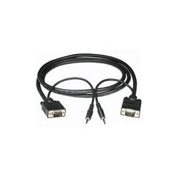 C2G Pro Series UXGA - Kit de câble d'écran/audio - HD-15 (VGA), mini jack stéréo (M) pour HD-15 (VGA), mini jack stéréo (M) - 