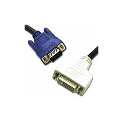 C2G - Rallonge de câble VGA - DVI-A (F) pour HD-15 (VGA) (M) - 2 m