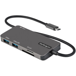 StarTech.com USB C Multiport Adapter, USB-C to 4K 30Hz HDMI, 100W Power Delivery Pass-through, SD/MicroSD Slot, 3-Port USB 3.0 