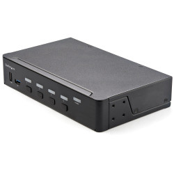 StarTech.com 4 Port HDMI KVM Switch, Single Monitor 4K 60Hz Ultra HD HDR, Desktop HDMI 2.0 KVM Switch with 2 Port USB 3.0 Hub (
