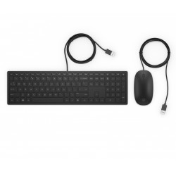 HP Pavilion 400 - Ensemble clavier et souris - USB - Anglais - noir de jais - pour OMEN 25L by HP, HP 15, 17, ENVY 17, Pavilion